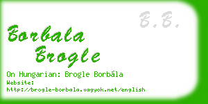 borbala brogle business card