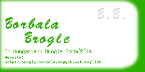 borbala brogle business card